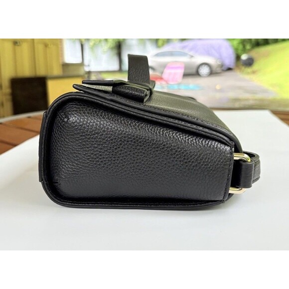 Kate Spade Black Leather Bow Ribbon Small Crossbody Handbag Bag Pocketbook - Picture 5 of 10